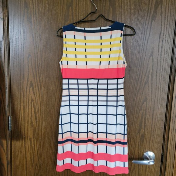 Donna Morgan Pleated Striped Sleeveless Sundress Size 6 - Picture 6 of 10